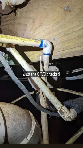 Just the CPVC cracked
