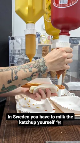 In Sweden you have to milk the ketchup yourself ๐
